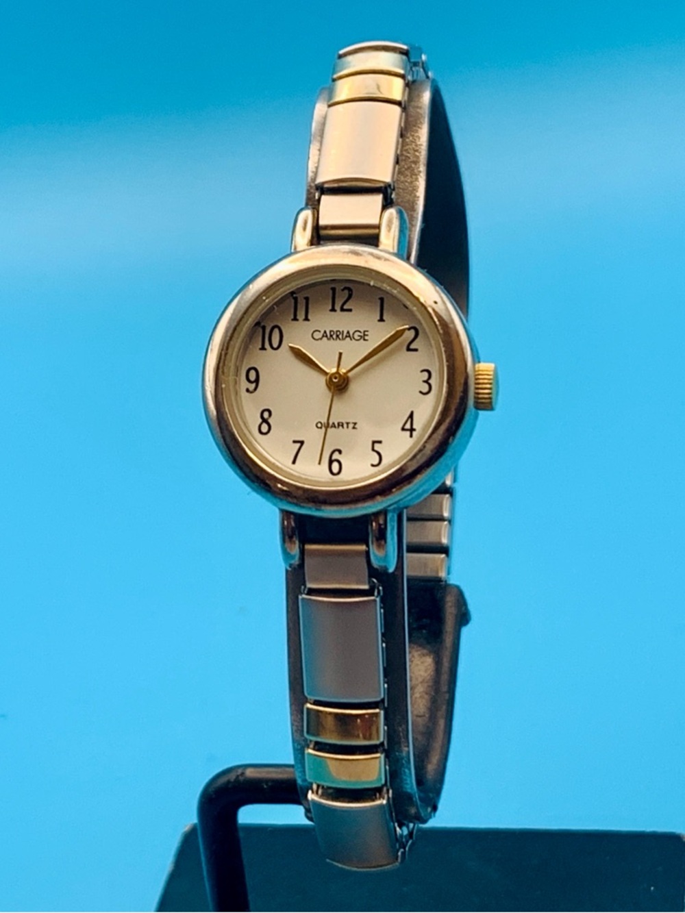 CARRIAGE By TIMEX Women’s Vintage 2005 Quartz Wristwatch Two Tone Works New Batt